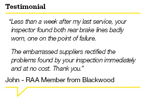 RAA Vehicle Inspections - Owner Vehicle Condition Inspections - Testimonial